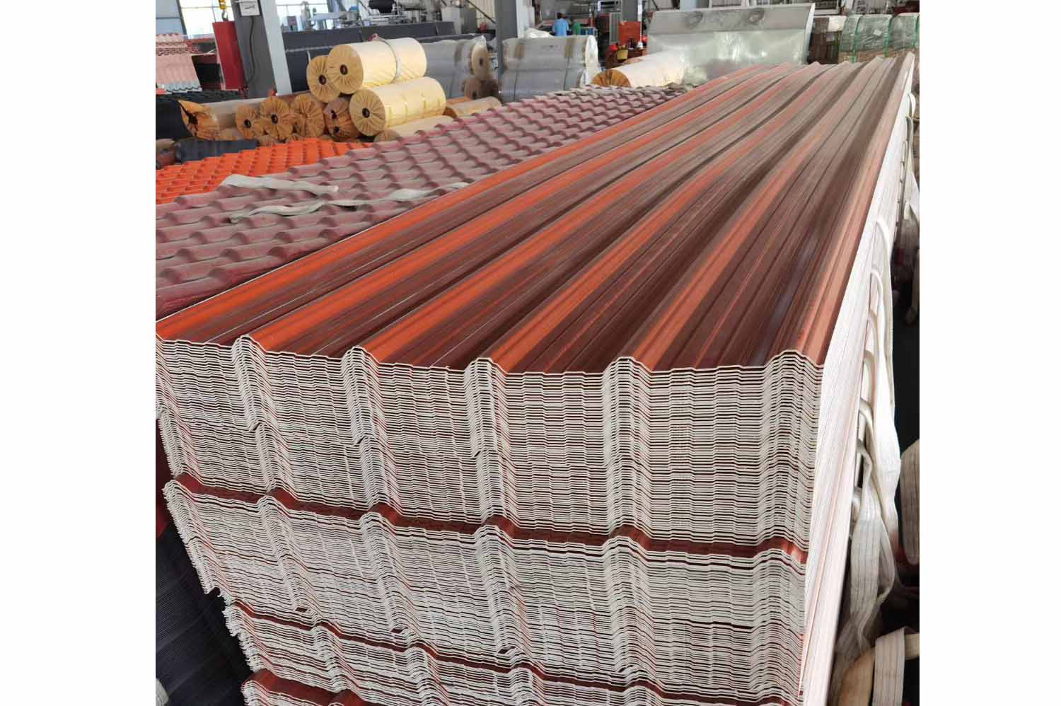 white color 3 layer UPVC roofing sheet