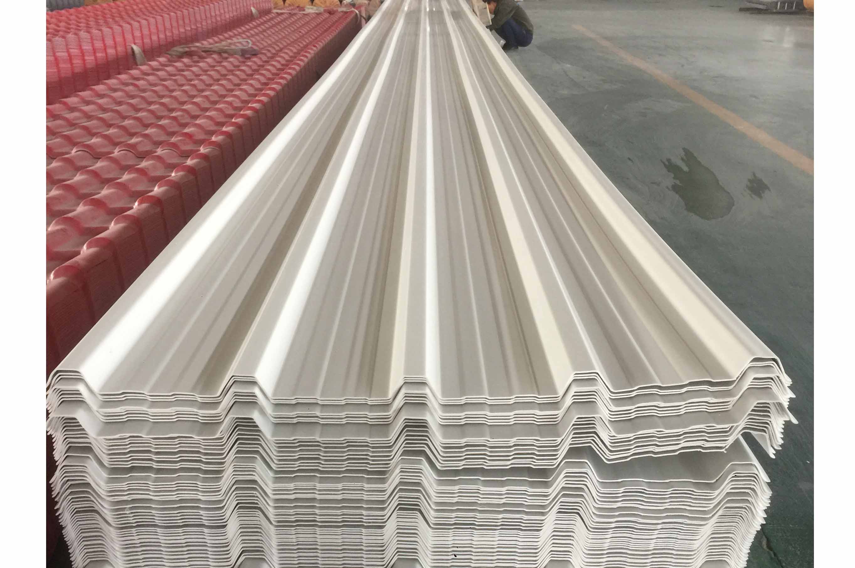 white color 3 layer UPVC roofing sheet